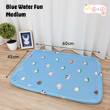 Load image into Gallery viewer, Rolling Hay Breathable Thick Resting Mat - Blue Water Fun (M & L)