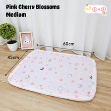 Load image into Gallery viewer, Rolling Hay Breathable Thick Resting Mat - Pink Cherry Blossoms (M & L)