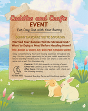 Load image into Gallery viewer, Cuddles and Crafts Event - 11 OCTOBER (BUNNY HANDLING)
