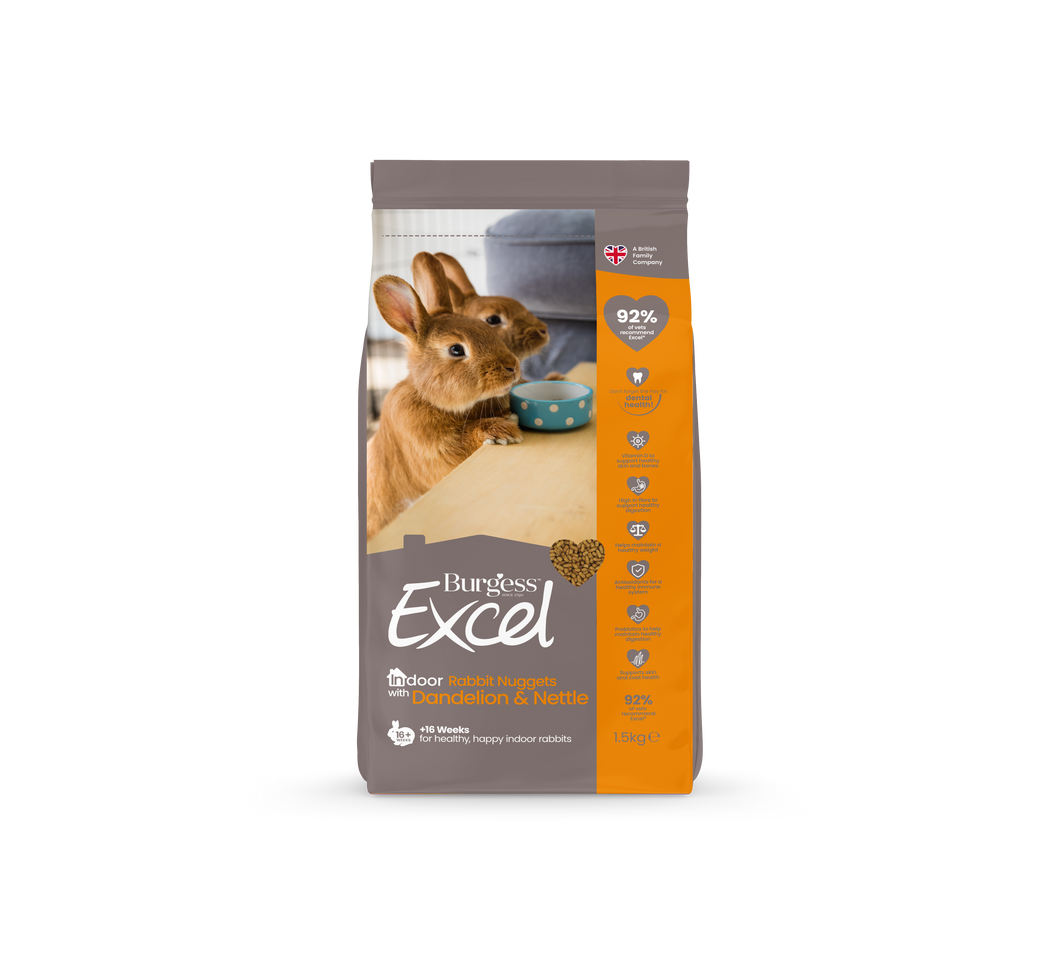 Burgess Excel Indoor Rabbit Nuggets with Dandelion & Nettle