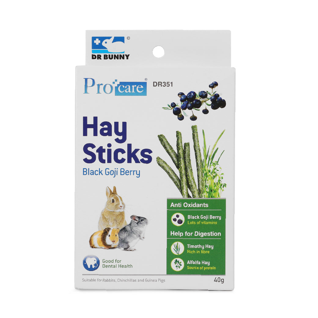 Dr. Bunny Hay Sticks - Black Goji Berry