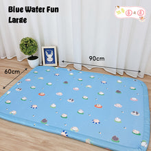 Load image into Gallery viewer, Rolling Hay Breathable Thick Resting Mat - Blue Water Fun (M &amp; L)
