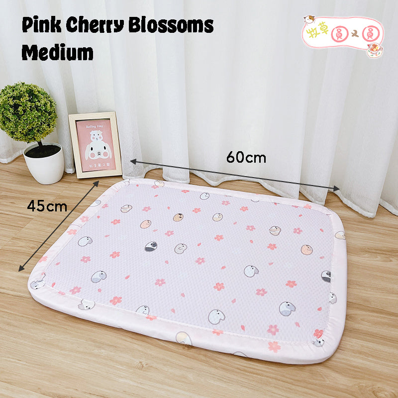 Rolling Hay Breathable Thick Resting Mat - Pink Cherry Blossoms (M & L)