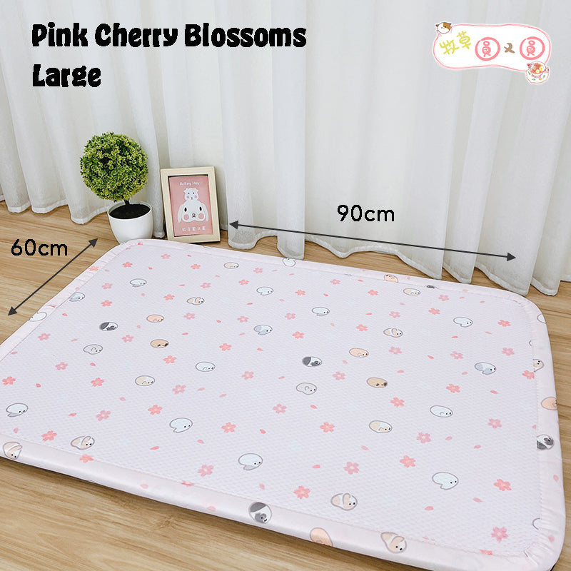 Rolling Hay Breathable Thick Resting Mat - Pink Cherry Blossoms (M & L)