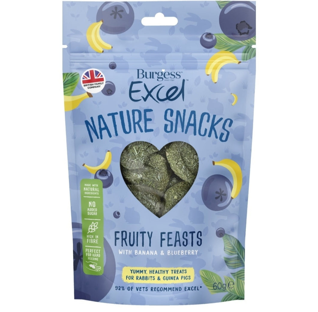 BURGESS Excel Nature Treats Fruity Feasts 60g